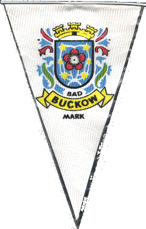 altes Souvenir, ein DDR-Wimpel mit der Aufschrift Bad Buckow